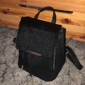 NWT black backpack with straps
